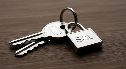 Secure Your Digital Assets Keys and SSL Padlock Concept