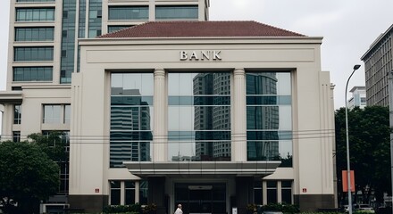 Modern Bank Building Exterior Architecture Photography