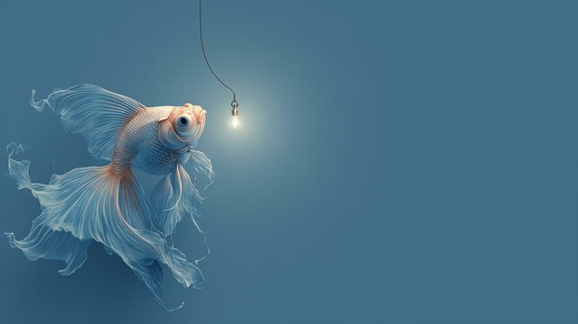 shopper consumer persona target audience A graceful goldfish swims in serene waters, illuminated by a soft light, creating a tranquil and captivating underwater scene.