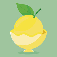 Refreshing Lemon Sorbet A Summertime Delight in a Delicate Bowl