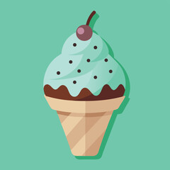 Mint Chocolate Chip Ice Cream Cone A Refreshing Summer Treat
