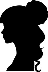 Woman Hairstyle Silhouette Vector, Female Hair Silhouette Design, Woman Haircut Vector Art, Stylish Woman Hair Outline, Beauty Hair Silhouette Art, Woman Hair Profile Vector, Elegant Hair Silhouette D
