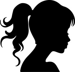 Woman Hairstyle Silhouette Vector, Female Hair Silhouette Design, Woman Haircut Vector Art, Stylish Woman Hair Outline, Beauty Hair Silhouette Art, Woman Hair Profile Vector, Elegant Hair Silhouette D