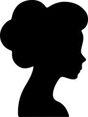 Woman Hairstyle Silhouette Vector, Female Hair Silhouette Design, Woman Haircut Vector Art, Stylish Woman Hair Outline, Beauty Hair Silhouette Art, Woman Hair Profile Vector, Elegant Hair Silhouette D