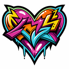 abstract heart with wings