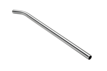 Reusable straw stainless steel tube sustainable accessory concept drinking scene prop isolated on transparent background 