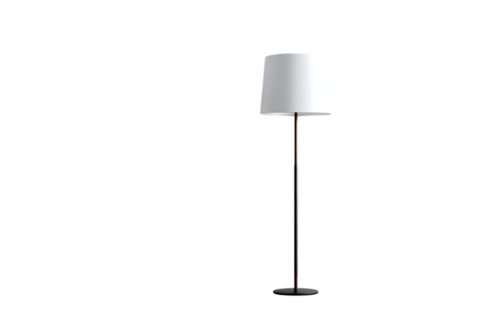 Standing floor lamp tall and modern interior object simplicity isolated on transparent background 
