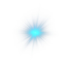  Effects, lens flare, shine, explosion, neon light, set. Light star blue png. Light sun blue png. 