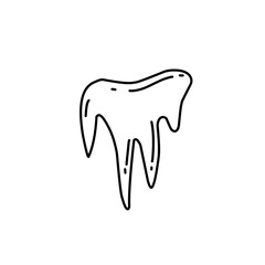 handdrawn snow ice icon