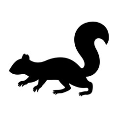 Squirrel silhouette running side view 1
