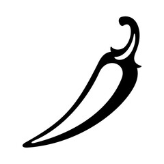 Hot natural chili pepper symbol. Spicy vegetable icon vector illustration