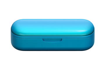 Eyeglasses case closed matte surface realistic personal item isolated on transparent background 