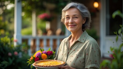 Cheerful and approachable neighbor with a warm, welcoming attitude