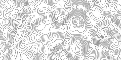 Fototapeta premium Abstract Black-white background from Ocean topographic. Geographic mountain relief. Topography geography map on white background.