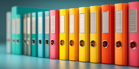 colorful office folders