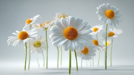 Fototapeta premium daisies on a white background