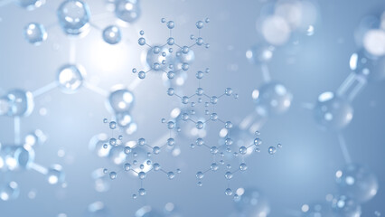 glycogen molecular structure 3d, metabolite structural chemical formula view from a microscope
