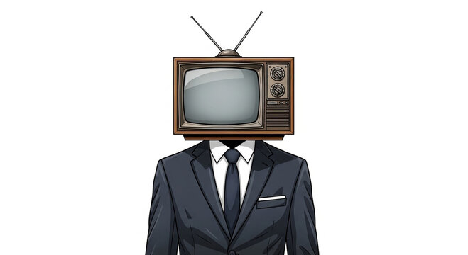 Man in Suit with Vintage TV Head: Media Influence Concept

Retro Television Head Figure: Symbol of Information Overload