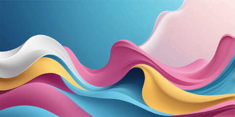 Fototapeta premium Abstract colourful background with flowing wave patterns and artistic light for modern design