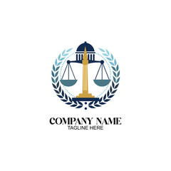 Justice Emblem: A distinguished emblem of justice is presented, featuring the scales of justice centered within a wreath, and a building outline symbolizing the pursuit of fairness and order.