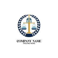 Legal Symbol of Balance and Justice: A meticulously crafted emblem embodies the core principles of law and order. This graphic harmoniously blends elements of justice, balance.