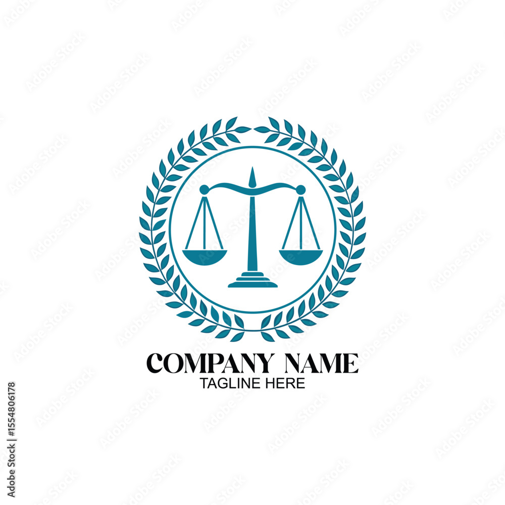 Fototapete justice emblem: a timeless symbol of justice, rendered in a clean and professional style. a balanced