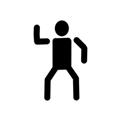 Dancing Person Icon – Expressive Pose for Rhythm and Motion・ダンスポーズの人物アイコン｜リズム・元気・動きを表すピクトグラム