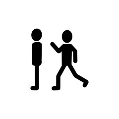 接近する人物アイコン｜訪問・対話・コミュニケーションのピクトグラム
Approaching Person Icon – Visit, Dialogue, and Communication Symbol