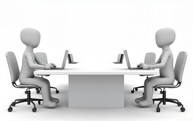 Diagram of distribution. The meeting at the white office table. High quality