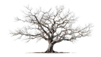 tree silhouette isolated on white