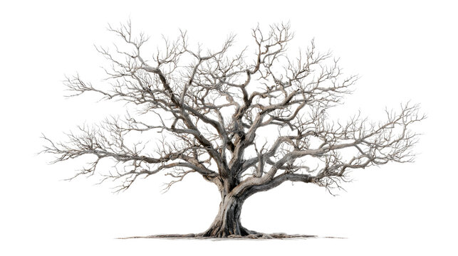 tree silhouette isolated on white