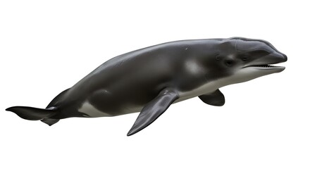 Naklejka premium Northern right whale dolphin, Right whale dolphin, Whale, Rare and Endangered The Northern Right Whale Dolphin