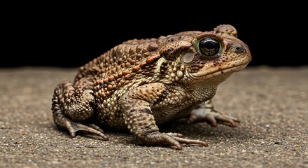 Toad, European toad, Bufo bufo, Close-up of a European Toad (Bufo bufo)