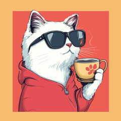  Funny Cat Meme with Sunglasses