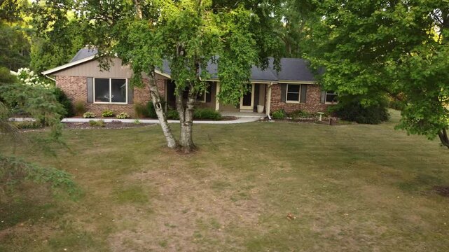 Ranch house midwest in summer 