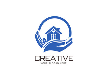 Naklejka premium Village and Nature Inspired Real Estate Logo Design. Real Estate Logo Design.