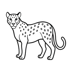 vector illustration of a leopard