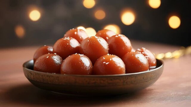 Gulab Jamun Indian sweet food for diwali or wedding