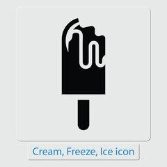 Cream, Freeze, Ice icon,