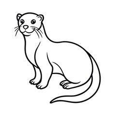 otter animal vector illustration