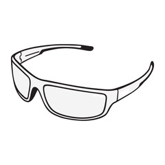Silhouette image of glasses on white background