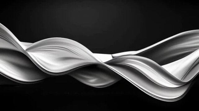 Abstract silver waves