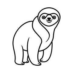sloth animal vector illustration