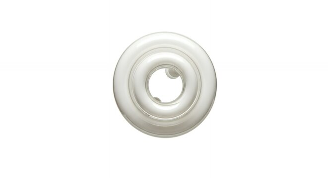 White spiral circle object