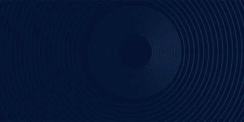 Abstract blue glowing geometric lines on dark blue background art. Modern shiny blue circle lines pattern modern good simple