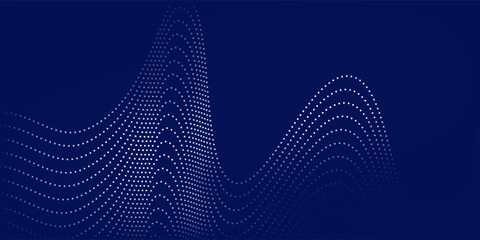 Blue background abstract with line waves and gradient variation. Suitable for user interface stroke websites simple