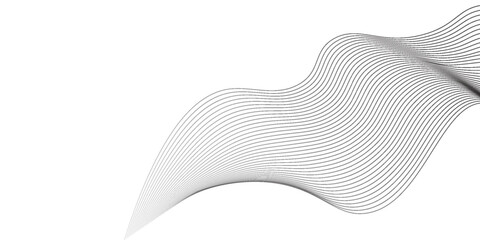 Abstratc particles halftone black gradient curve shape isolated on white background art. Vector in concept of technology  science  music wave