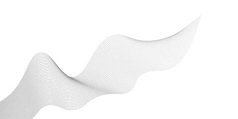 Abstratc particles halftone black gradient curve shape isolated on white background art. Vector in concept of technology  science  music wave modern