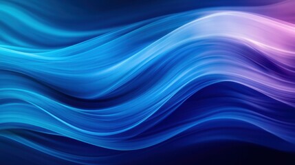 Fototapeta premium Abstract flowing curves in shades of blue and violet