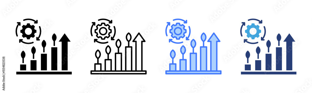 Poster sustainable development icon sheet multiple style collection